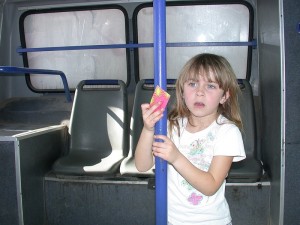 A l'intérieur du bus