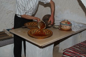 Gargoulette : au fond du pot, de la viande de mouton.
